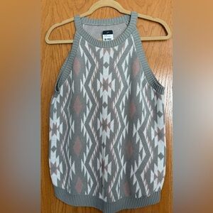 Aztec tank sweater, NWT, size L